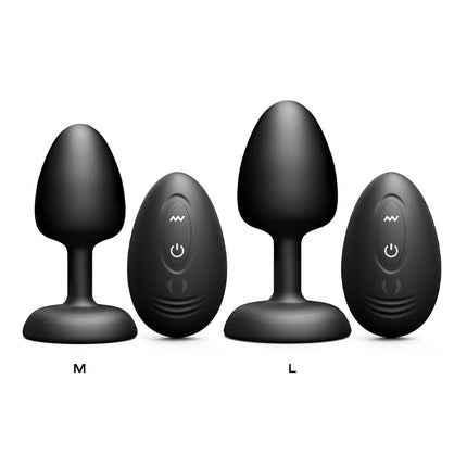 Dorcel - Vibrerende Geisha Infinite Buttplug met Bewegende Metalen Kogel - Zwart - Met Afstandsbediening-Erotiekvoordeel.nl
