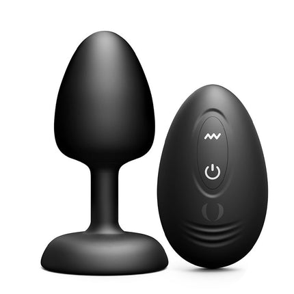 Dorcel - Vibrerende Geisha Infinite Buttplug met Bewegende Metalen Kogel - Zwart - Met Afstandsbediening-Erotiekvoordeel.nl