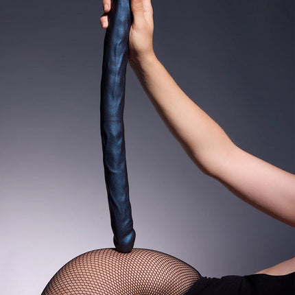 Strap-On-Me - Realistische Dubbele Dildo - Paars Metallic-Erotiekvoordeel.nl