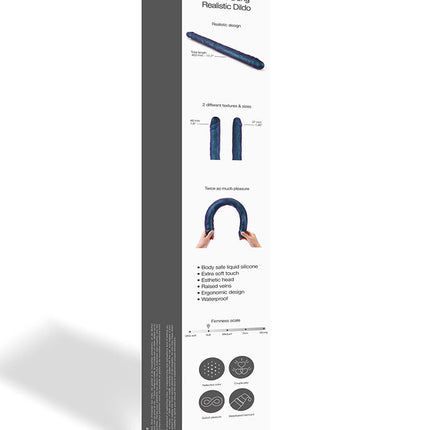 Strap-On-Me - Realistische Dubbele Dildo - Paars Metallic-Erotiekvoordeel.nl