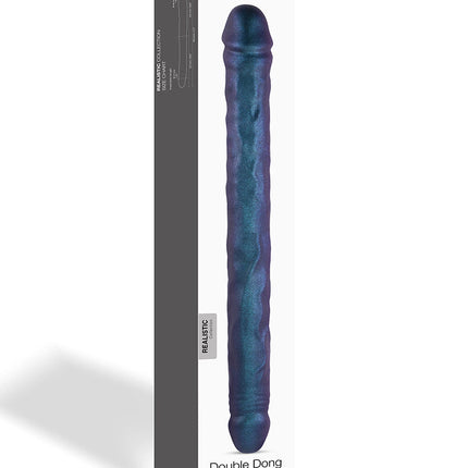 Strap-On-Me - Realistische Dubbele Dildo - Paars Metallic-Erotiekvoordeel.nl