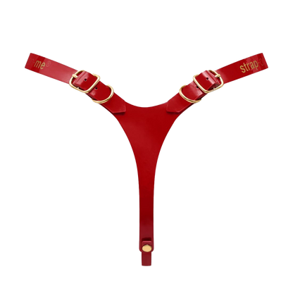 Strap-On-Me - Kunstleren Strapon Harnas Fabulous - Passend van XS t/m XXL - Rood Lak-Erotiekvoordeel.nl