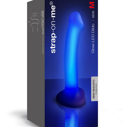 Strap-On-Me - Glow-LED Dildo - Paars - Maat M-Erotiekvoordeel.nl