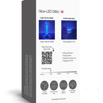 Strap-On-Me - Glow-LED Dildo - Paars - Maat M-Erotiekvoordeel.nl