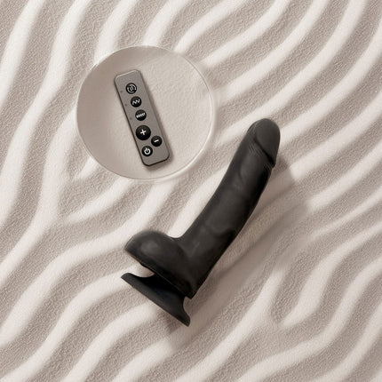 Strap-On-Me - Consolador realista giratorio y vibrador - Negro
