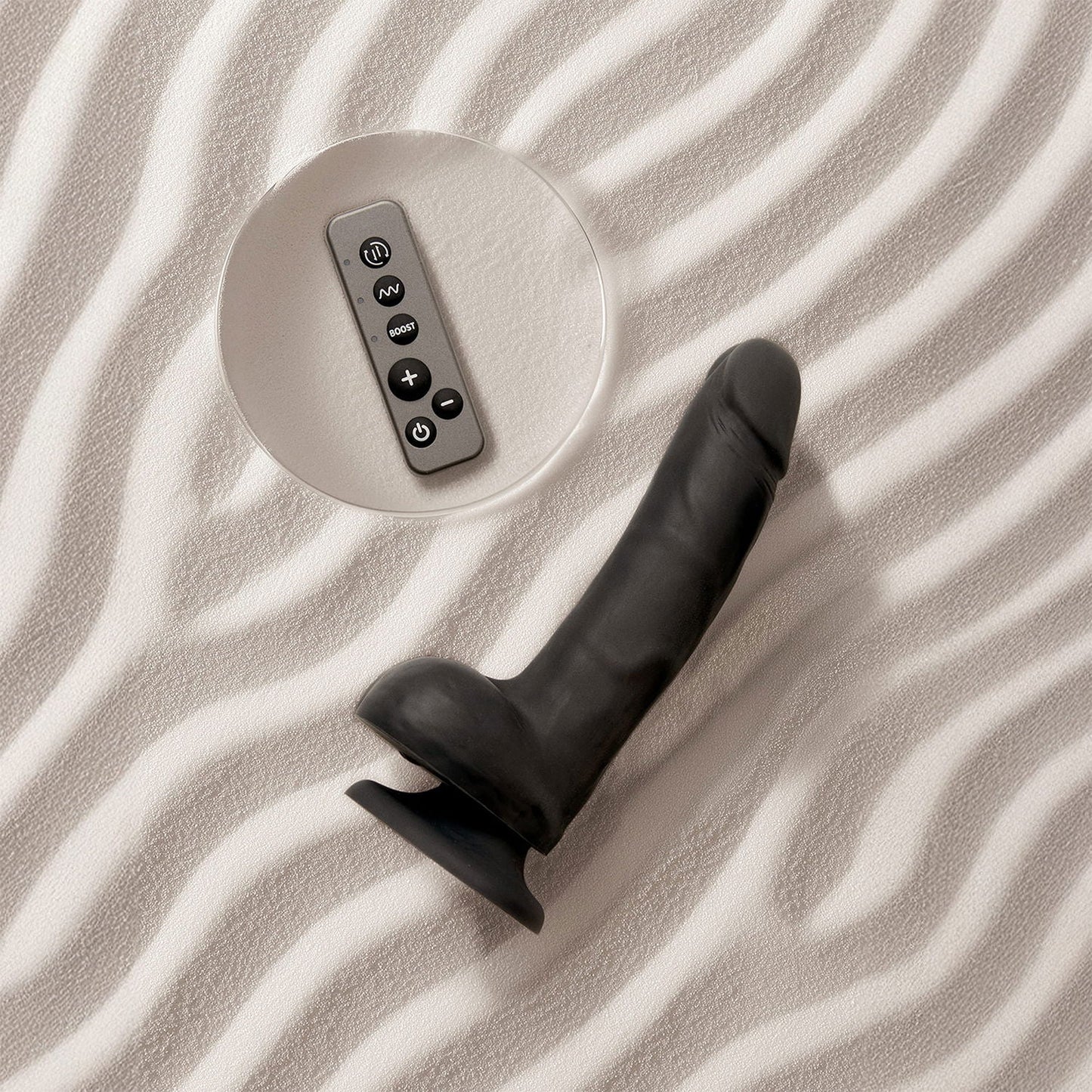 Strap-On-Me - Consolador realista giratorio y vibrador - Negro