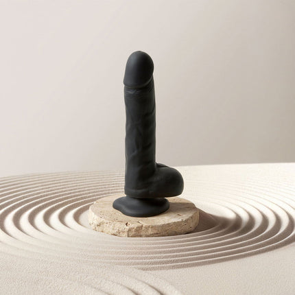 Strap-On-Me - Consolador realista giratorio y vibrador - Negro
