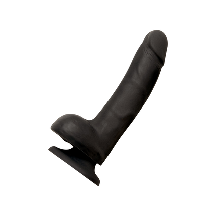 Strap-On-Me - Consolador realista giratorio y vibrador - Negro