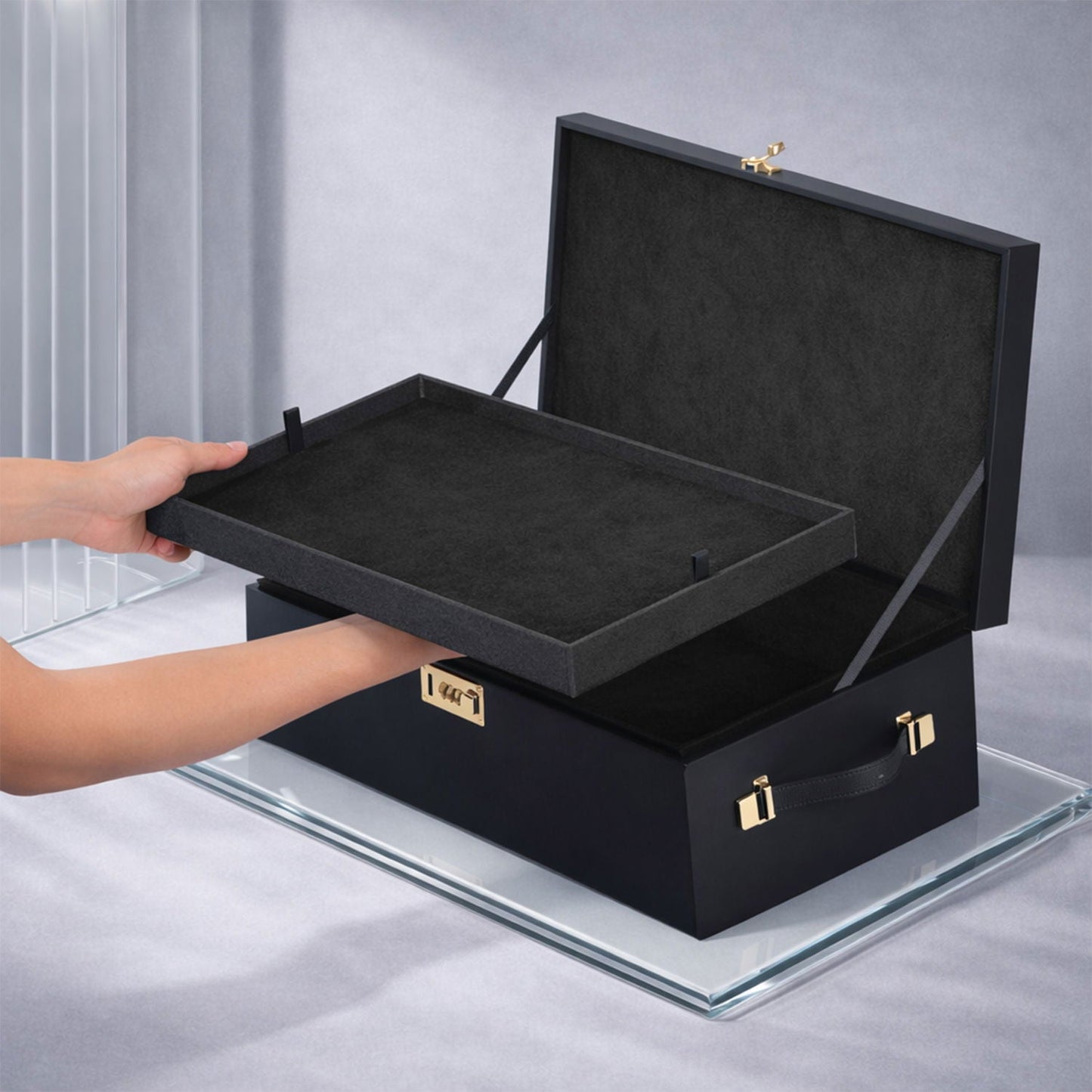 Strap-On-Me - The Case Lockable Sex Toy Storage Box - Black