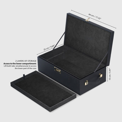 Strap-On-Me - The Case Lockable Sex Toy Storage Box - Black