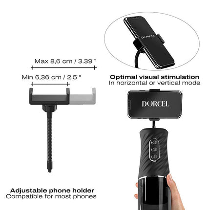 Dorcel - Thrust Blow Pro - Automatische Stotende Masturbator - Zwart-Erotiekvoordeel.nl