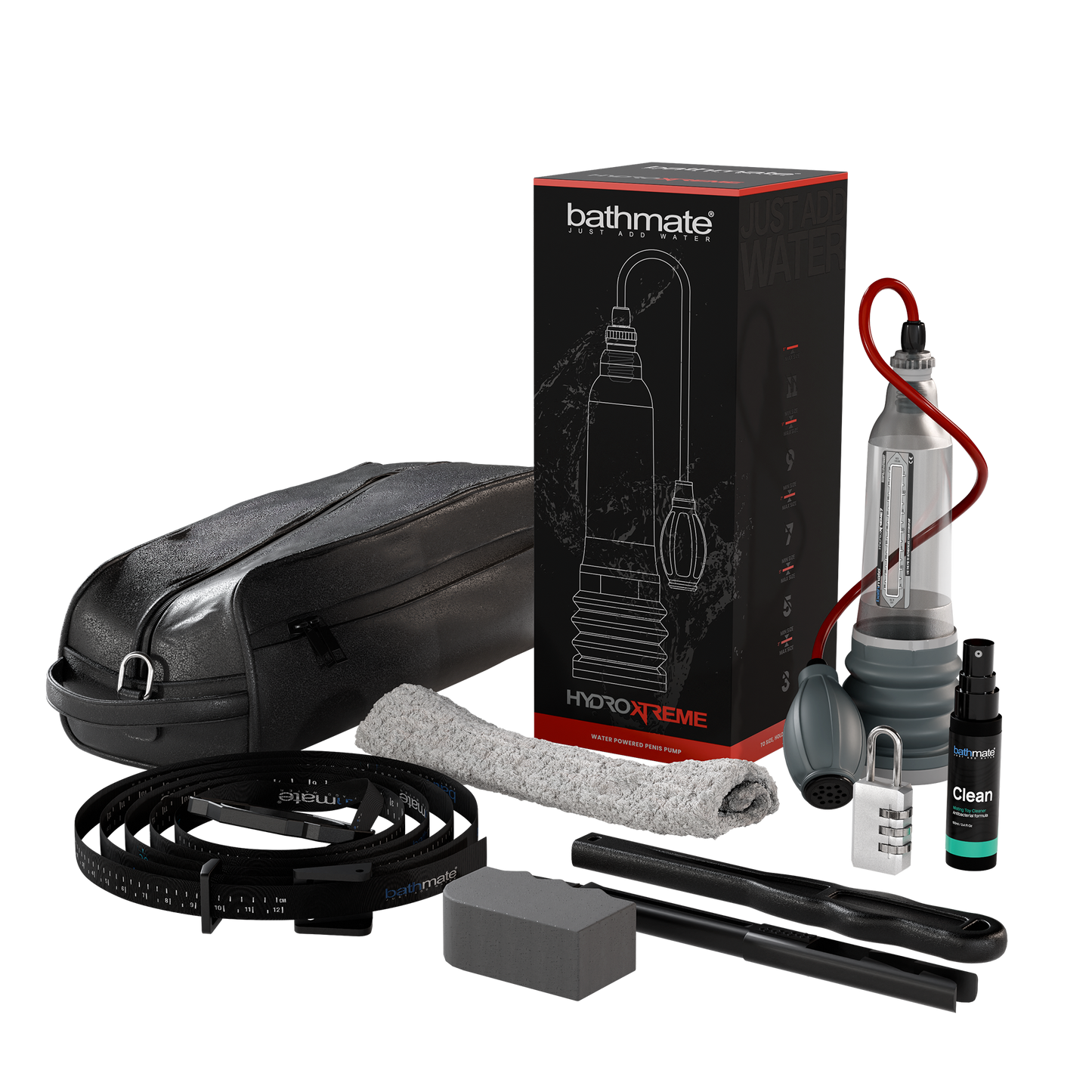 Bathmate - HydroXtreme 7 - Alleen pomp - Rood/Grijs/Transparant-Erotiekvoordeel.nl