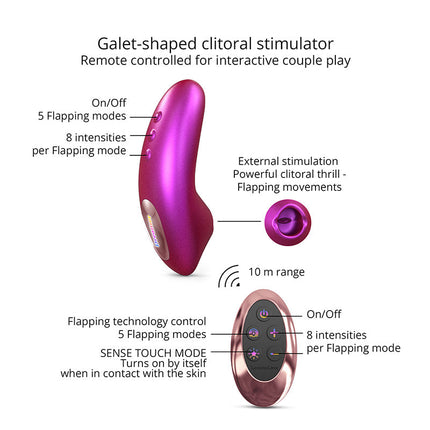Love to Love - Dreamer - Clitoris Luchtdruk Vibrator - Met Flapping Modus - Iridescent Roze-Erotiekvoordeel.nl