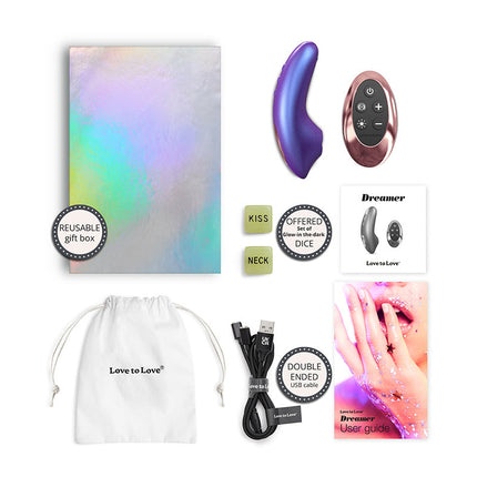 Love to Love - Dreamer - Clitoris Luchtdruk Vibrator - Met Flapping Modus - Iridescent Paars-Erotiekvoordeel.nl