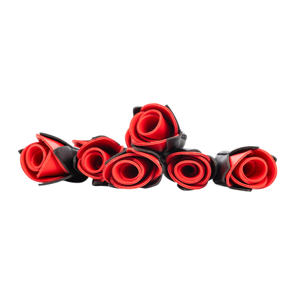 Rimba - BDSM Flogger met Rozen - Zwart/Rood-Rimbastore.com