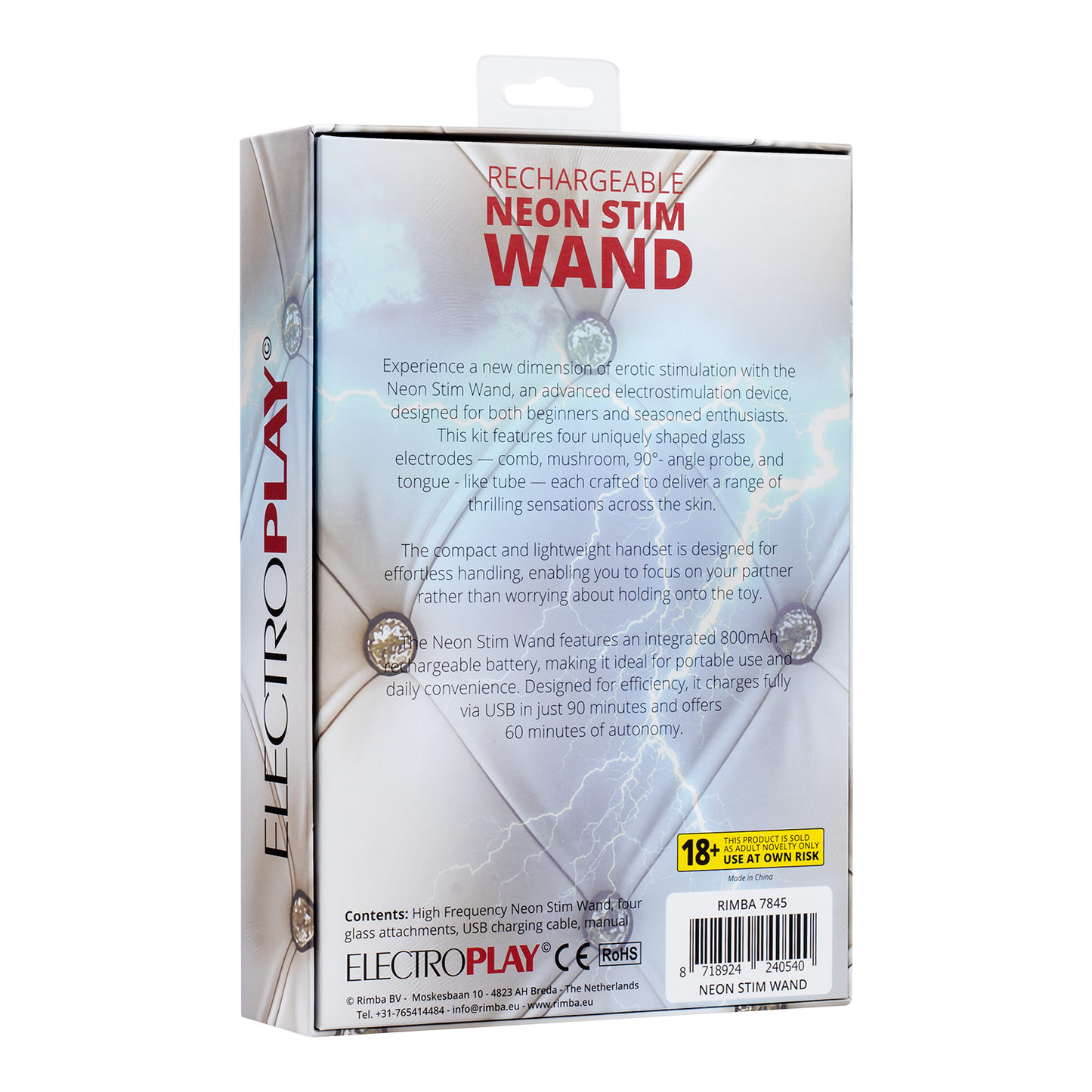 Rimba Electroplay - Neon Wand met Opzet Elektroden-Erotiekvoordeel.nl