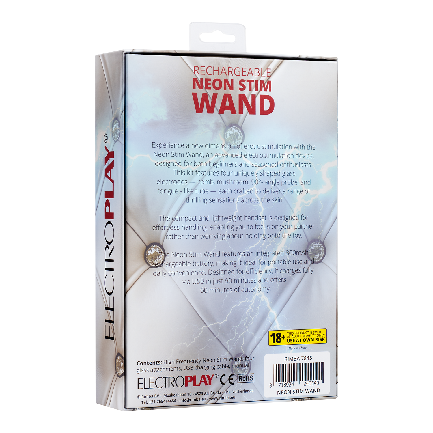 Rimba Electroplay - Neon Wand met Opzet Elektroden-Erotiekvoordeel.nl