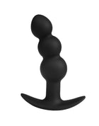 Rimba Electro Play - E-Stim Ribbed Butt Plug - Bipolar - Black