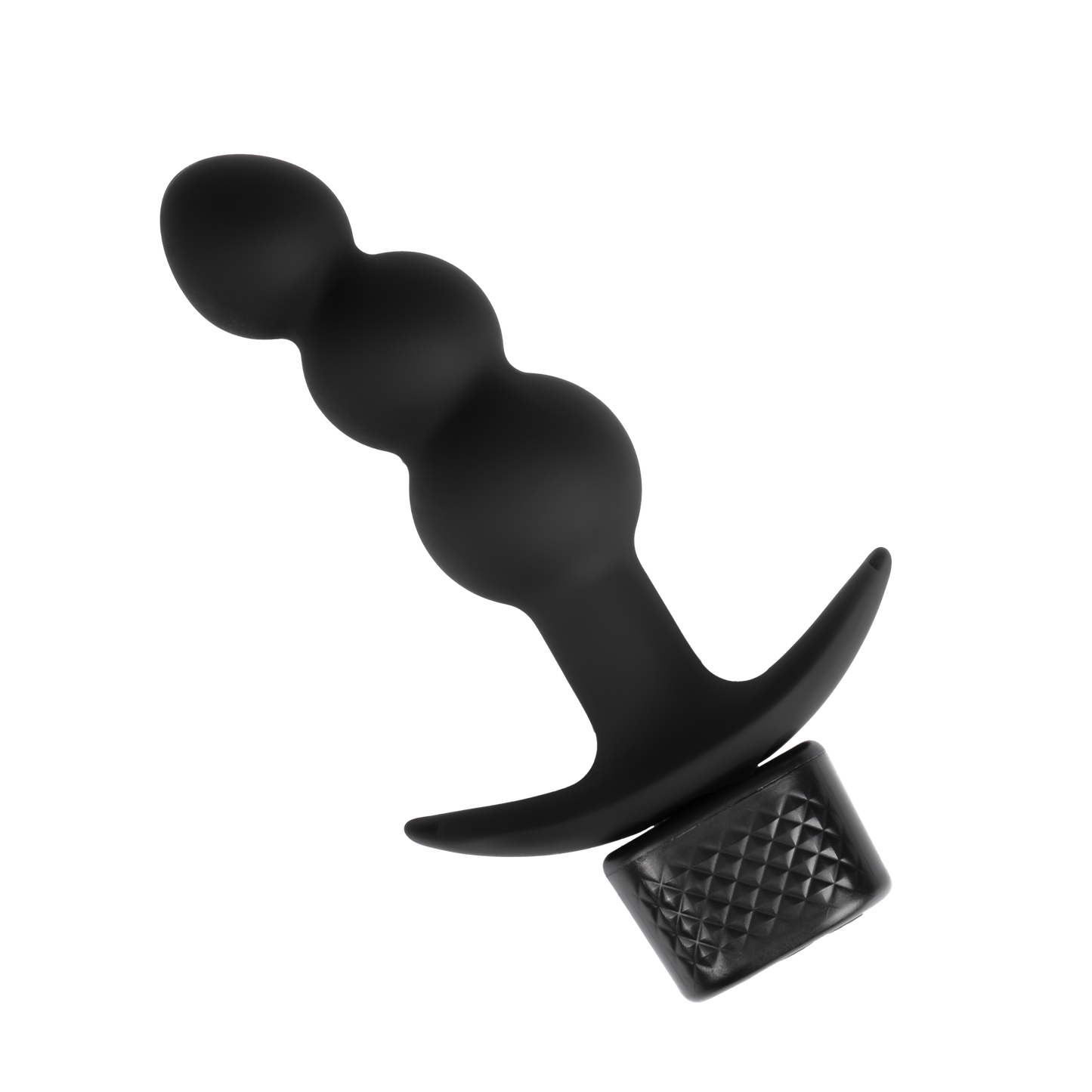 Rimba Electro Play - E-Stim Ribbed Butt Plug - Bipolar - Black