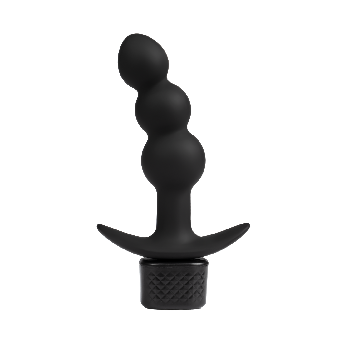 Rimba Electro Play - E-Stim Ribbed Butt Plug - Bipolar - Black