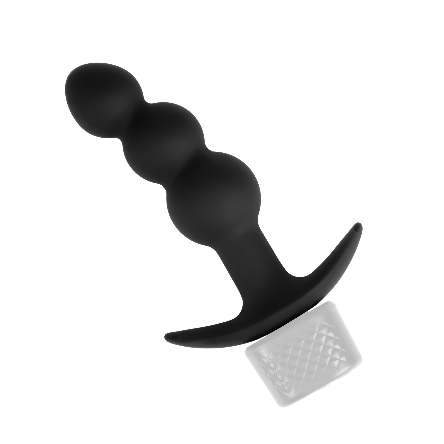Rimba Electro Play - E-Stim Ribbed Butt Plug - Bipolar - Black