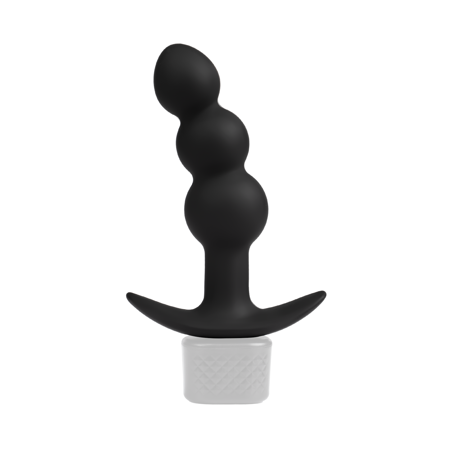 Rimba Electro Play - E-Stim Ribbed Butt Plug - Bipolar - Black