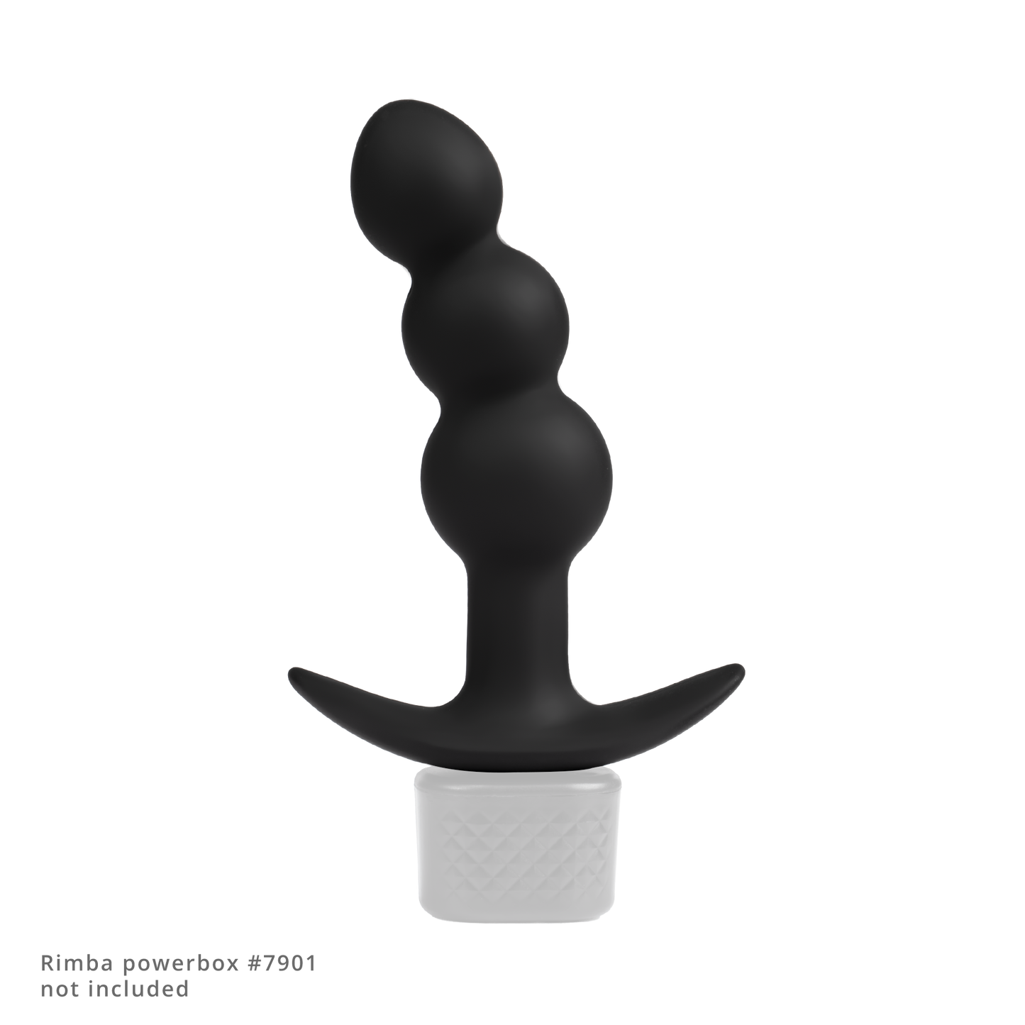 Rimba Electro Play - E-Stim Ribbed Butt Plug - Bipolar - Black