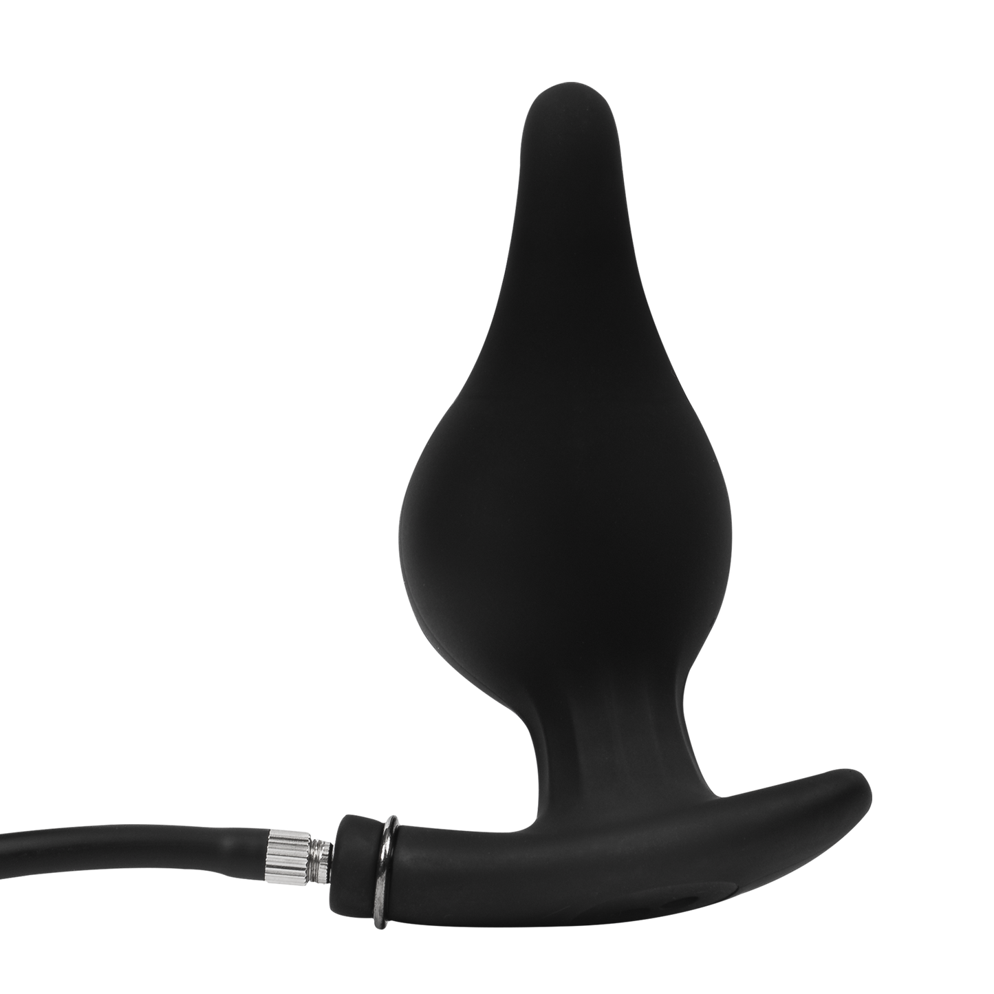 Rimba Electro Play - E-Stim Opblaasbare Anaal Plug - Bi-Polair - Zwart