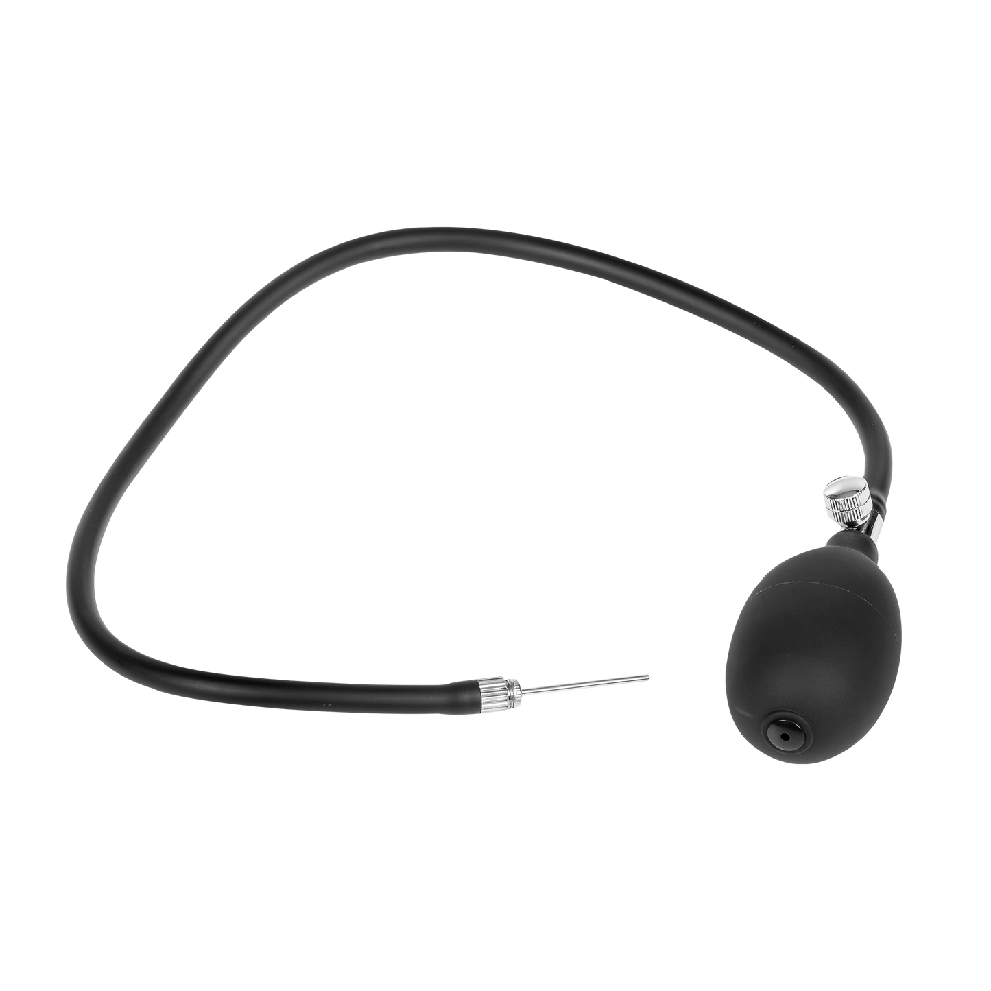 Rimba Electro Play - E-Stim Opblaasbare Anaal Plug - Bi-Polair - Zwart