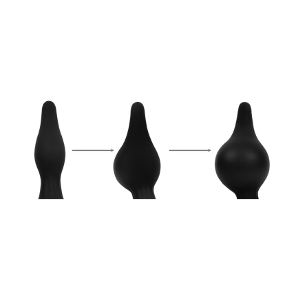 Rimba Electro Play - Plug anal gonflable E-Stim - Bipolaire - Noir