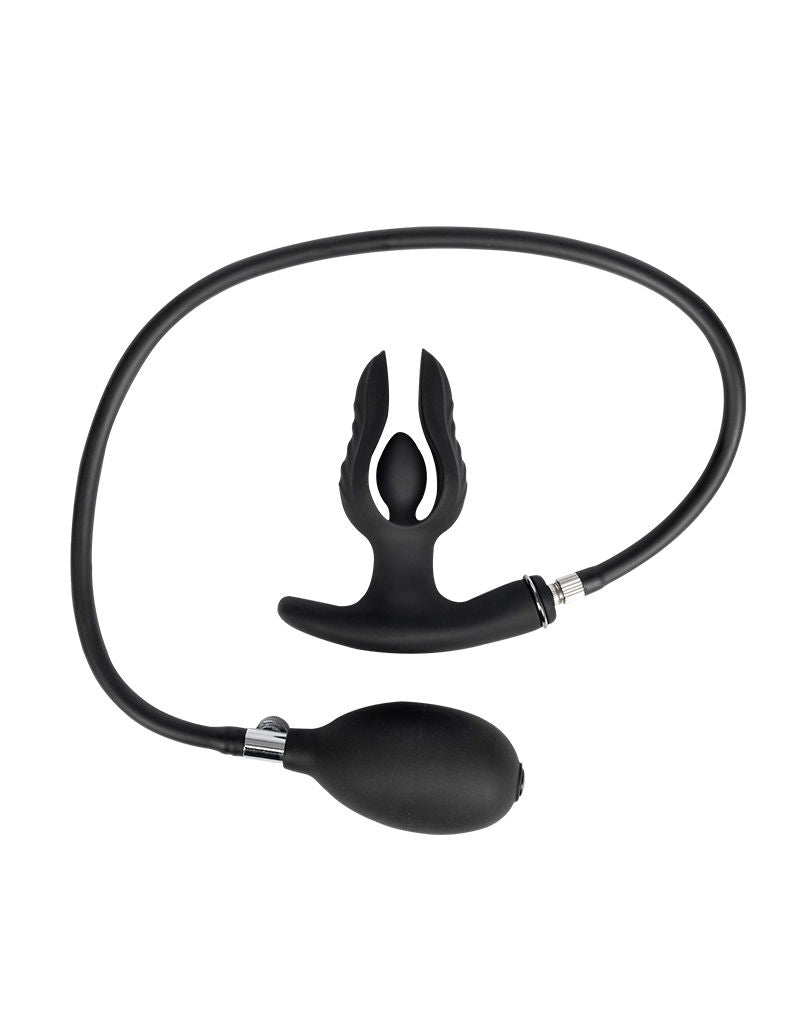 Rimba Electro Play – E-Stim Aufblasbarer Analplug – Bi-polar – Schwarz
