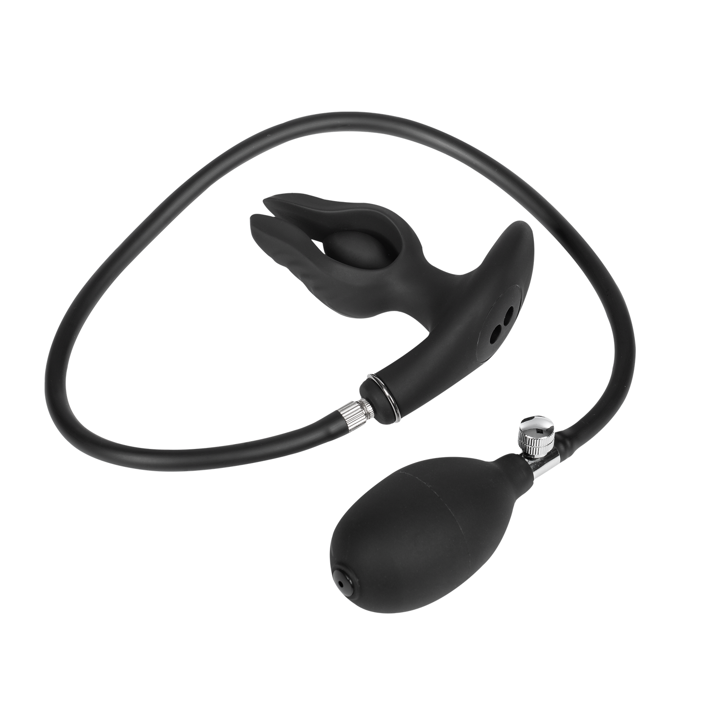 Rimba Electro Play – E-Stim Aufblasbarer Analplug – Bi-polar – Schwarz