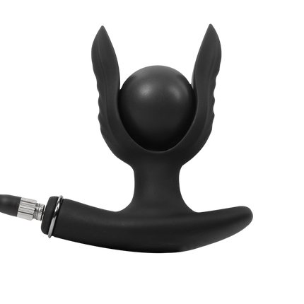 Rimba Electro Play - E-Stim Inflatable Anal Plug - Bipolar - Black
