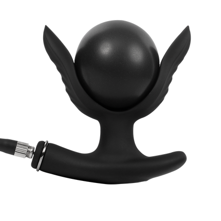 Rimba Electro Play - E-Stim Inflatable Anal Plug - Bipolar - Black
