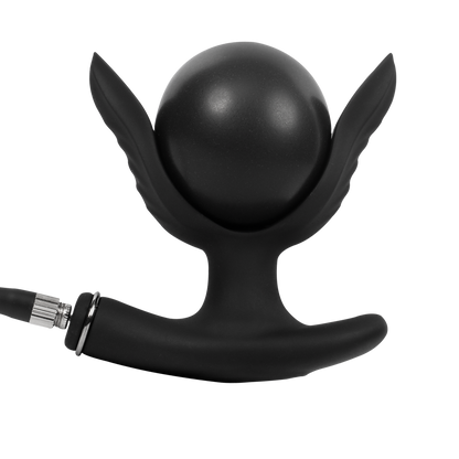 Rimba Electro Play – E-Stim Aufblasbarer Analplug – Bi-polar – Schwarz