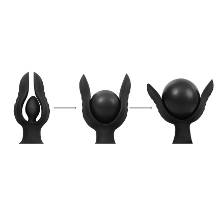 Rimba Electro Play - E-Stim Inflatable Anal Plug - Bipolar - Black