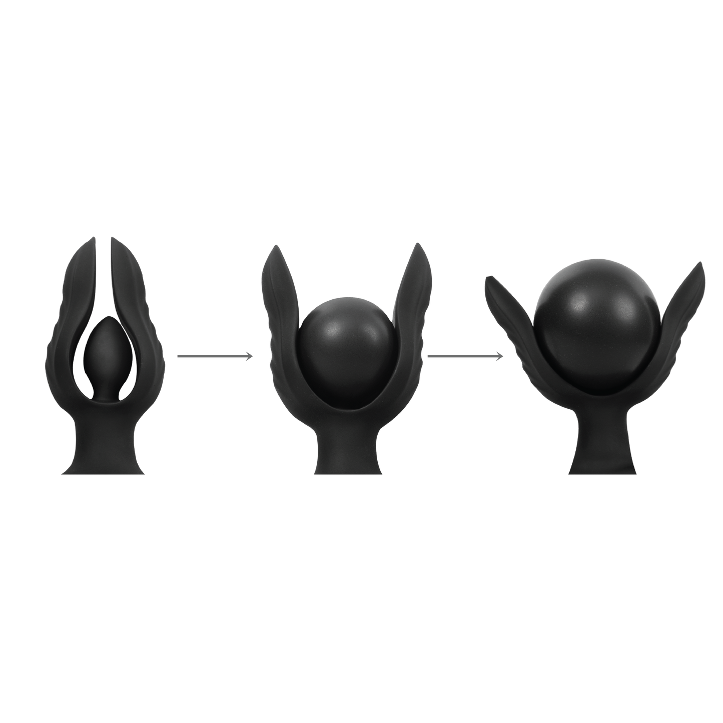 Rimba Electro Play – E-Stim Aufblasbarer Analplug – Bi-polar – Schwarz