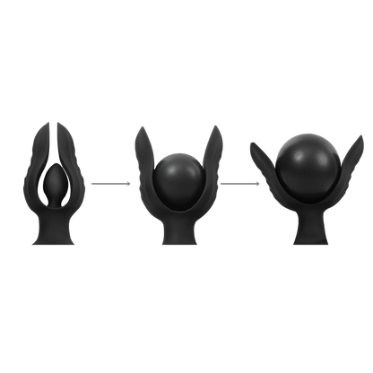 Rimba Electro Play – E-Stim Aufblasbarer Analplug – Bi-polar – Schwarz