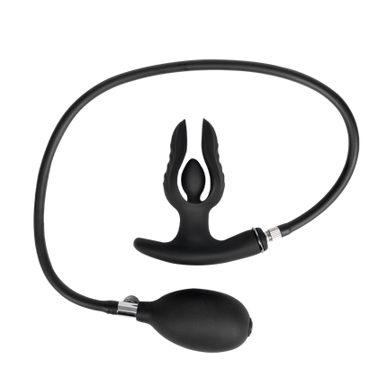 Rimba Electro Play - E-Stim Inflatable Anal Plug - Bipolar - Black