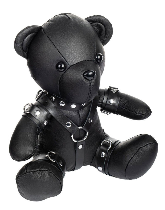 Rimba - Ours en peluche BDSM en cuir noir