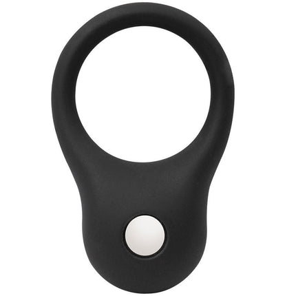 Rimba - Siliconen Ball Stretcher met Metalen Kogeltje - 35 gram - Zwart-Erotiekvoordeel.nl
