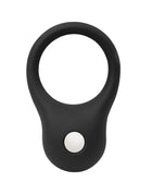 Rimba - Siliconen Ball Stretcher met Metalen Kogeltje - 35 gram - Zwart-Erotiekvoordeel.nl