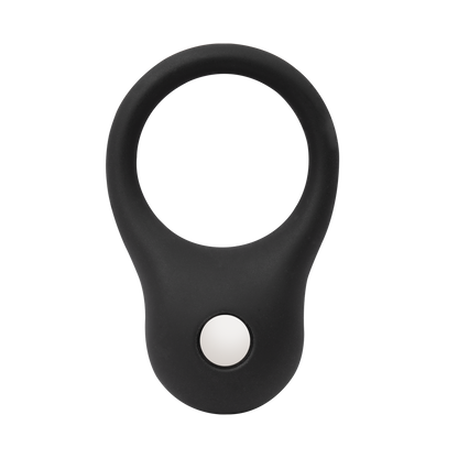 Rimba - Siliconen Ball Stretcher met Metalen Kogeltje - 35 gram - Zwart-Erotiekvoordeel.nl