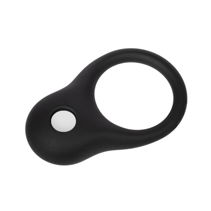 Rimba - Siliconen Ball Stretcher met Metalen Kogeltje - 35 gram - Zwart-Erotiekvoordeel.nl
