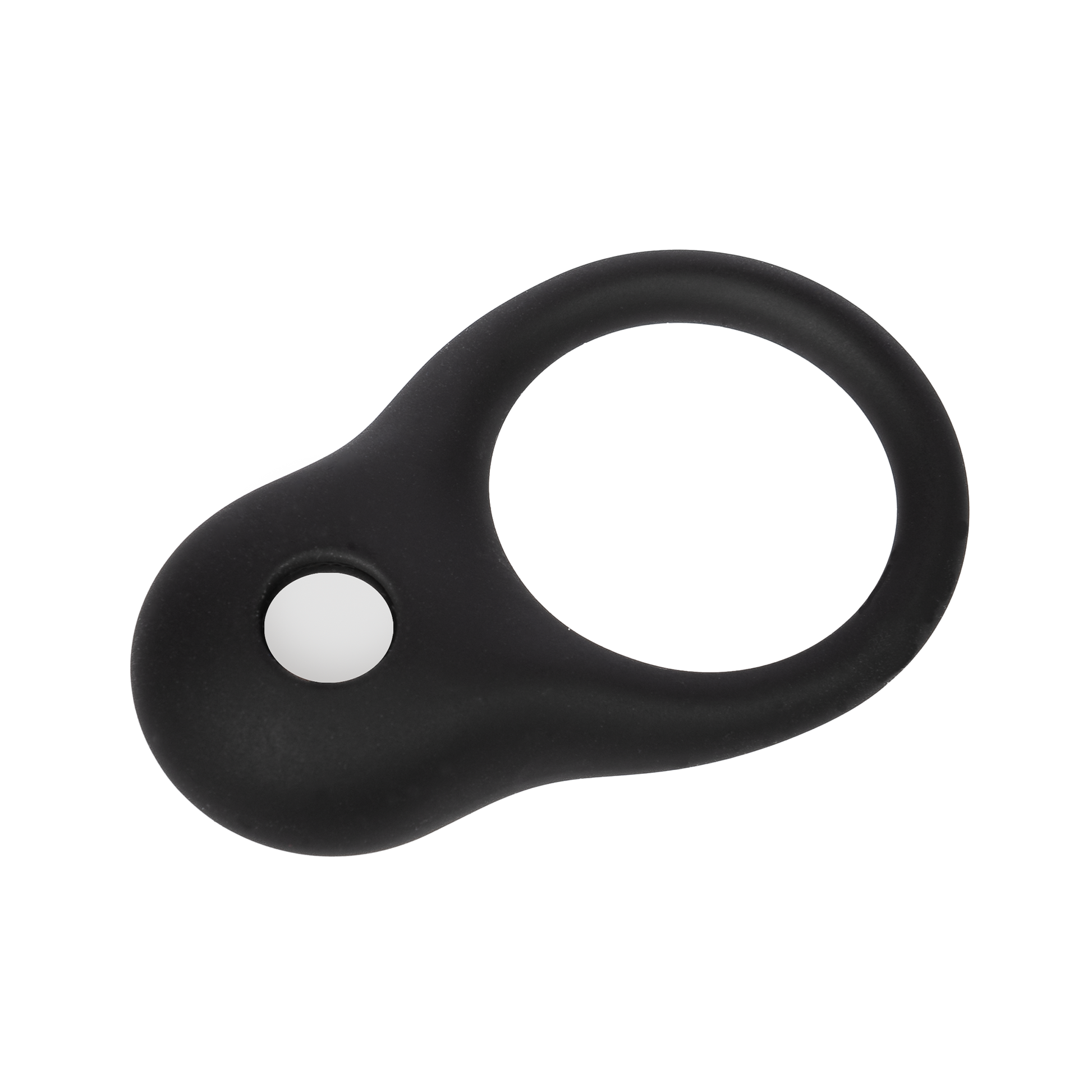 Rimba - Siliconen Ball Stretcher met Metalen Kogeltje - 35 gram - Zwart-Erotiekvoordeel.nl