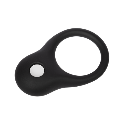 Rimba - Siliconen Ball Stretcher met Metalen Kogeltje - 35 gram - Zwart-Erotiekvoordeel.nl