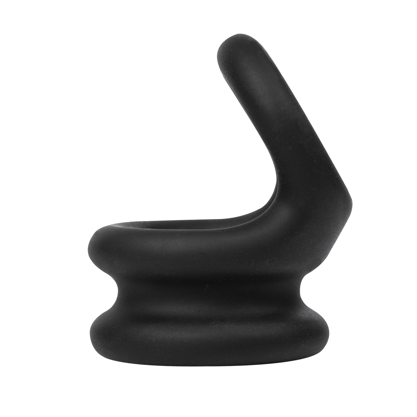 Rimba Bondage Play – Siliconen Cockring & Ballstretcher 2 in 1 - Zwart-Erotiekvoordeel.nl