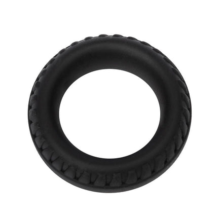 Rimba Bondage Play – Siliconen Cockring met Bandenmotief - Zwart-Rimbastore.com