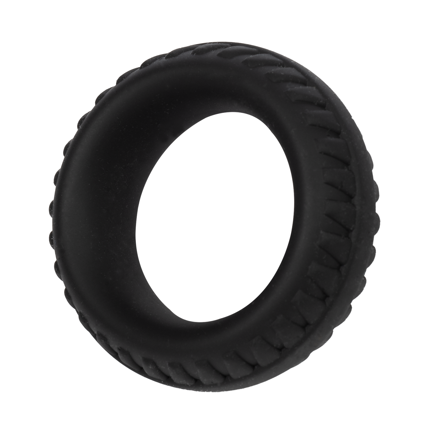 Rimba Bondage Play – Siliconen Cockring met Bandenmotief - Zwart-Rimbastore.com