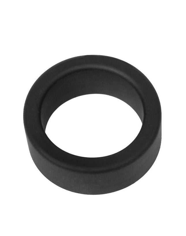 Rimba - Siliconen Scrotumring - Ballstretcher - Hoogte 20 mm - Zwart-Erotiekvoordeel.nl
